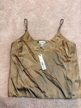 Steve Madden Metallic Gold Camisole Tank